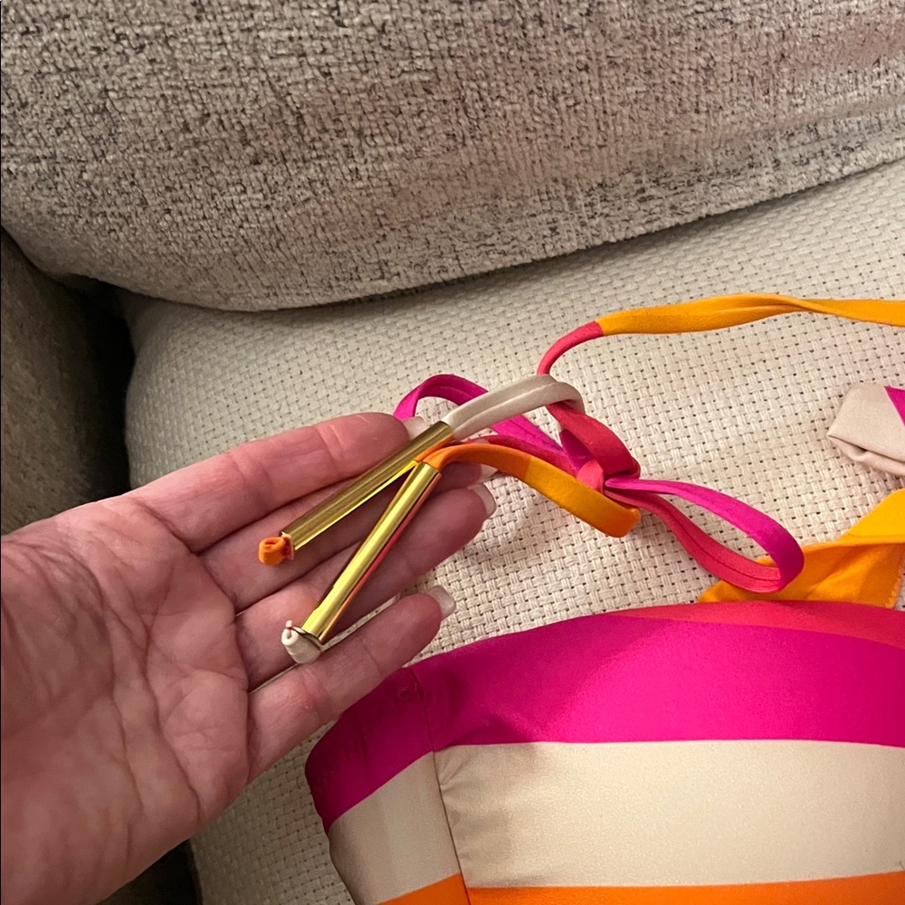 NWT NEW Trina Turk Pink and Orange Bikini Set - Picture 4 of 6